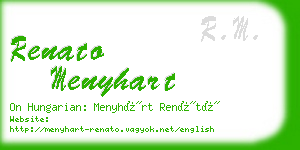 renato menyhart business card